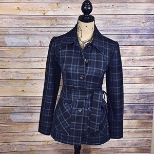 Banana Republic Plaid Wool Coat